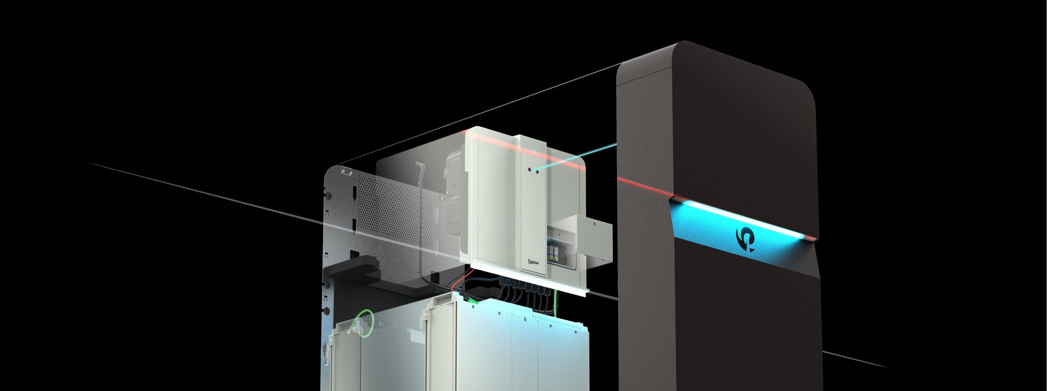 Sprängskiss av Polarium HomeBattery